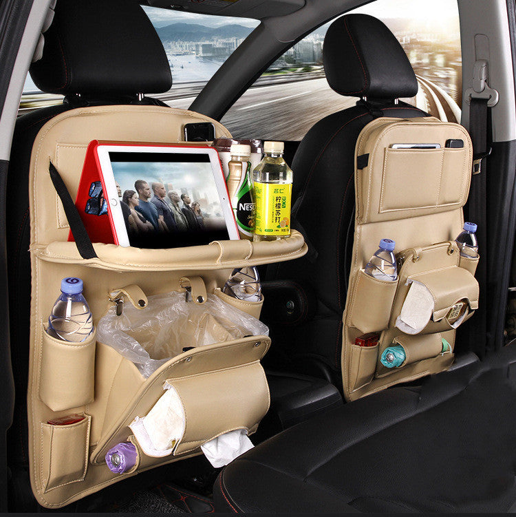 Auto Essentials: Foldable Car Seat Organizer & Travel Table