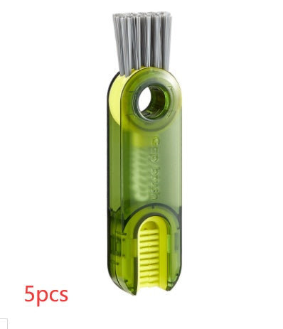 3 In 1 Tiny Bottle Cup Cover Brush Straw Cleaner Tools Multi-Functional Crevice Cleaning Brush Kitchen Tools Gadgets